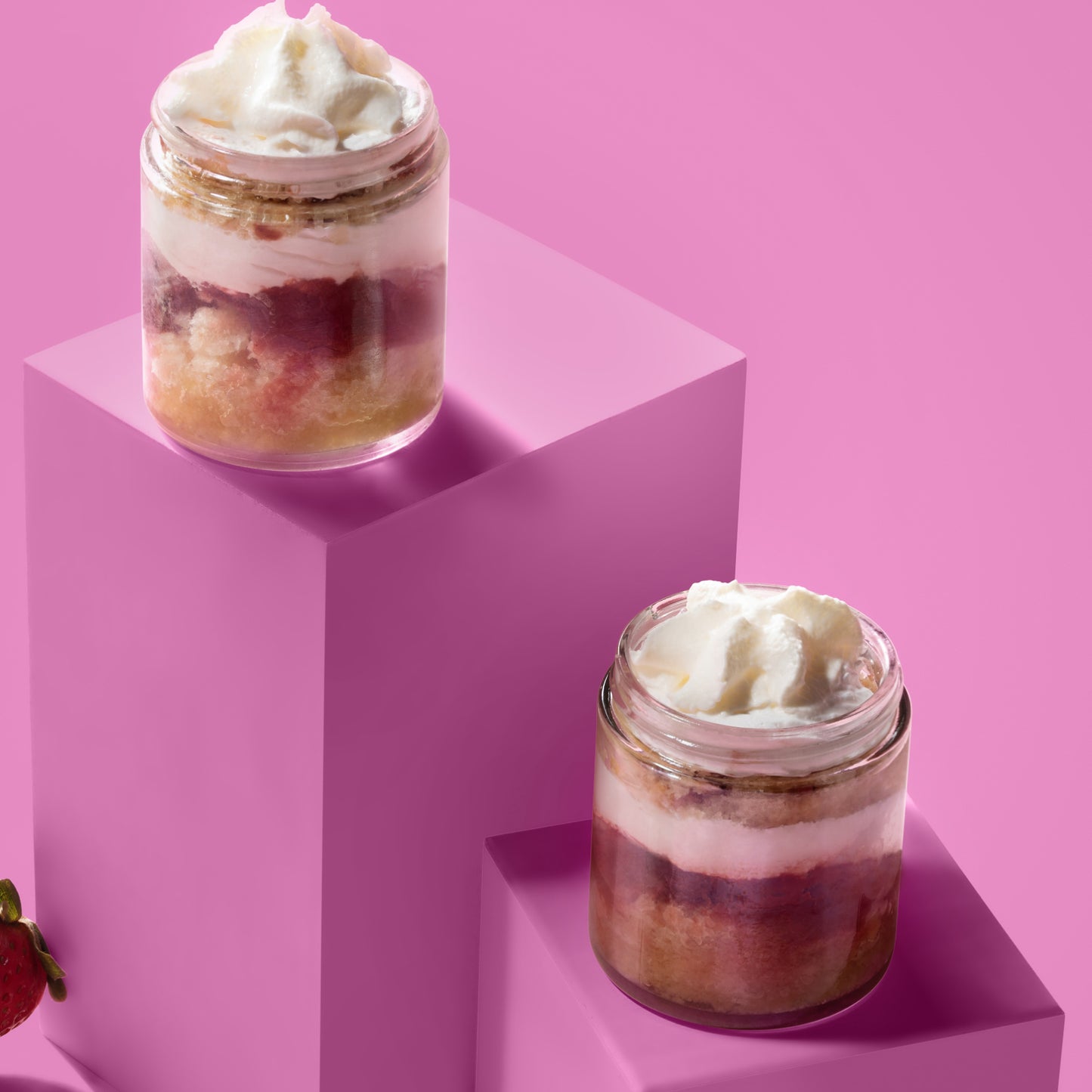 6 Gluten-Free Strawberry Cake jars