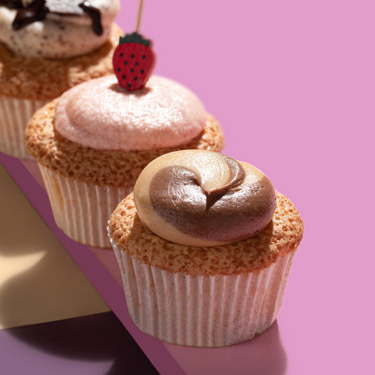 6 Gluten-Free Cupcakes- Chocolate Peanut Butter Swirl +Caramel